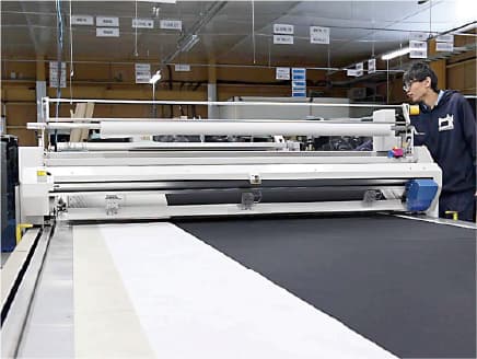 生地の延反作業