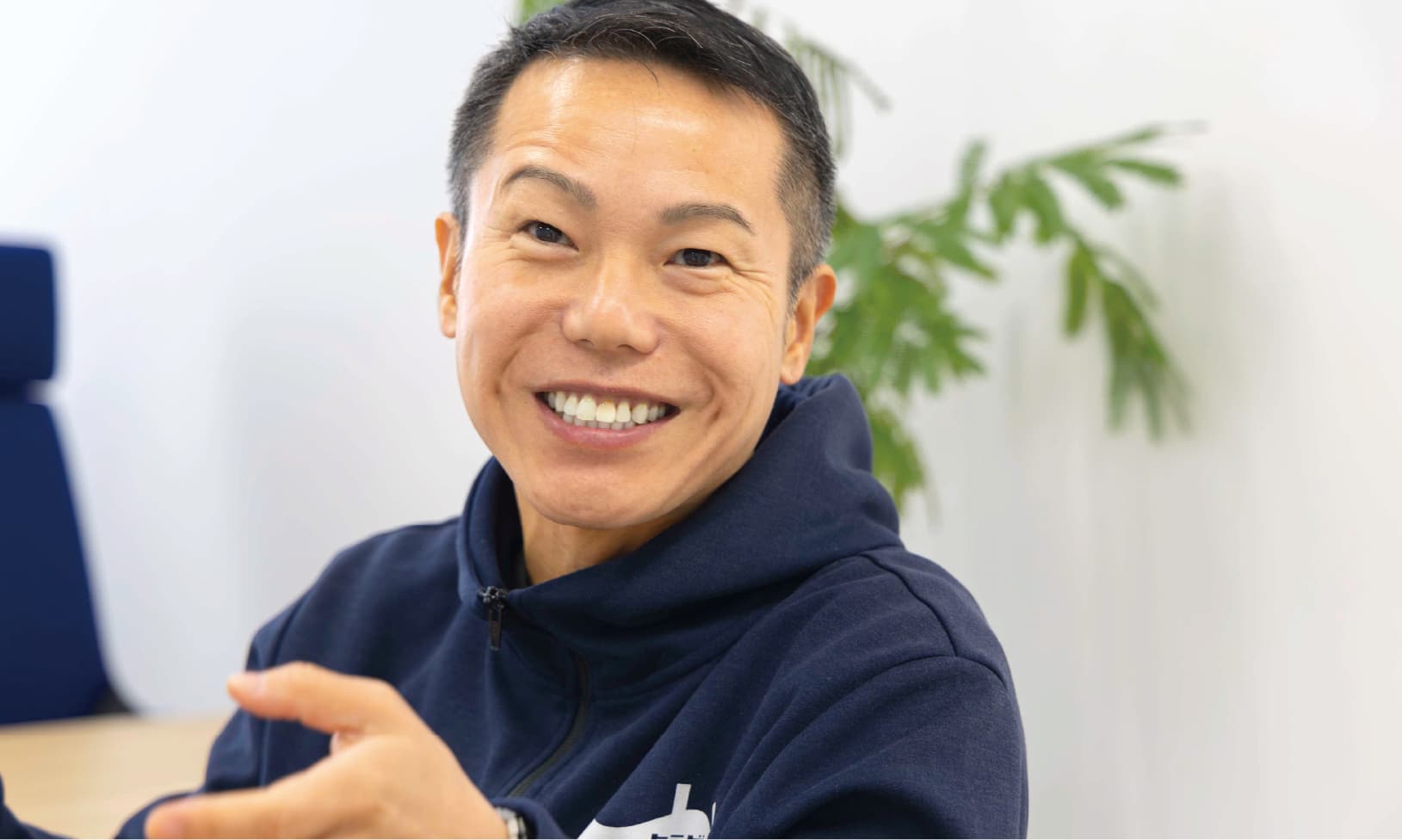 平野ビニール工業代表取締役平野利直の笑顔